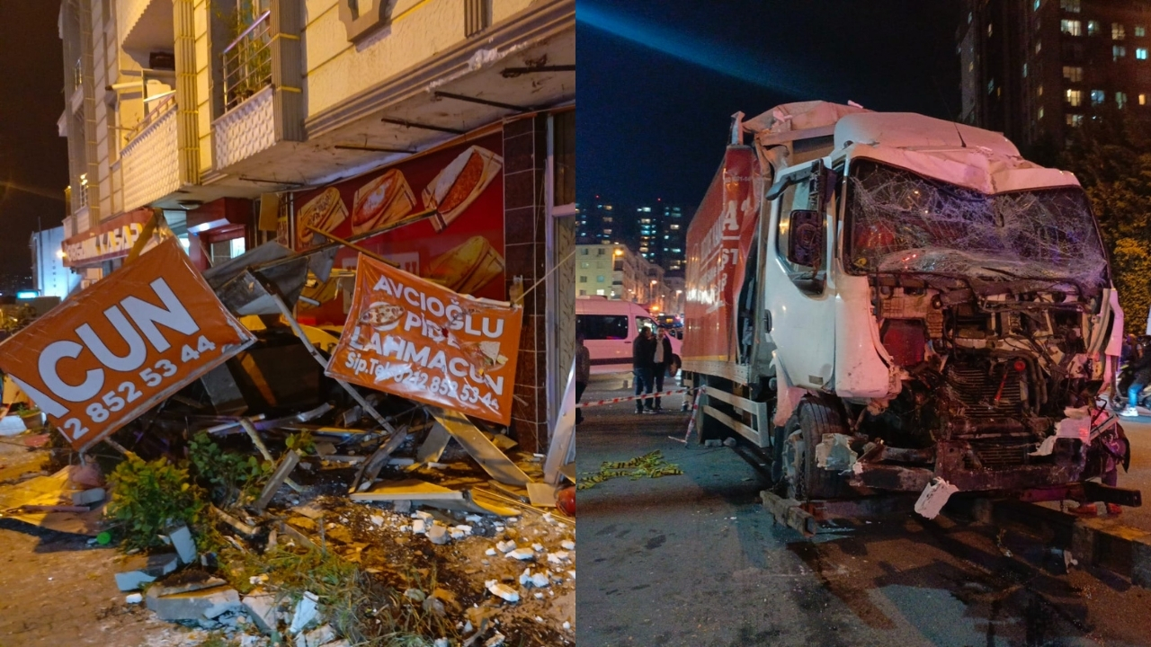 Esenyurt'ta yokuş aşağı kayan kamyon 11 araca çarptı