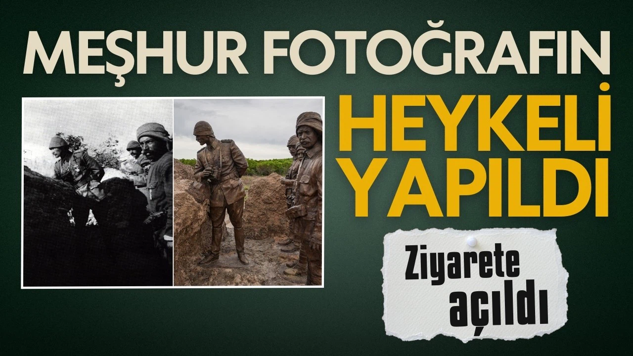 Meşhur fotoğrafın heykeli ziyarete açıldı
