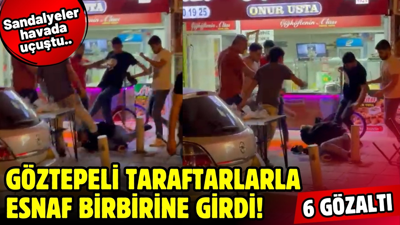 Göztepeli taraftarlarla esnaf birbirine girdi!
