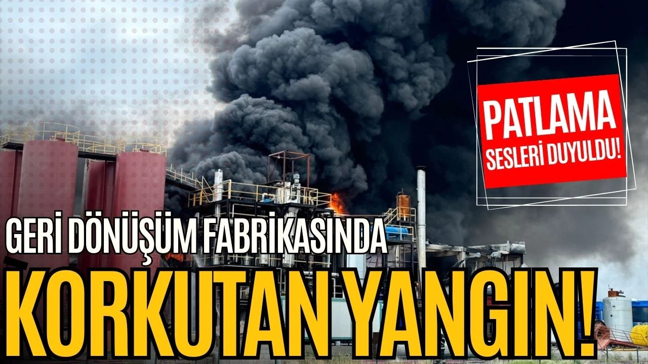 Aksaray'da atık yağ geri dönüşüm fabrikasında yangın