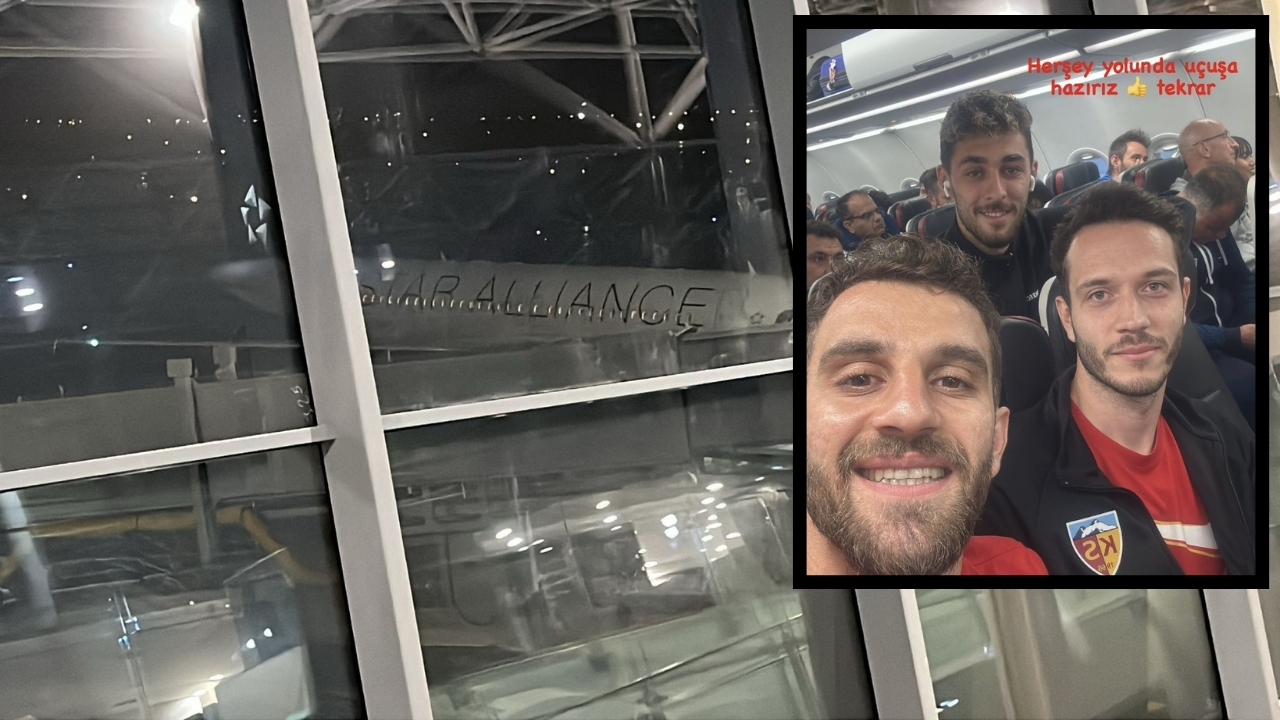 Kayserispor'un uçağına 2 kez yıldırım düştü