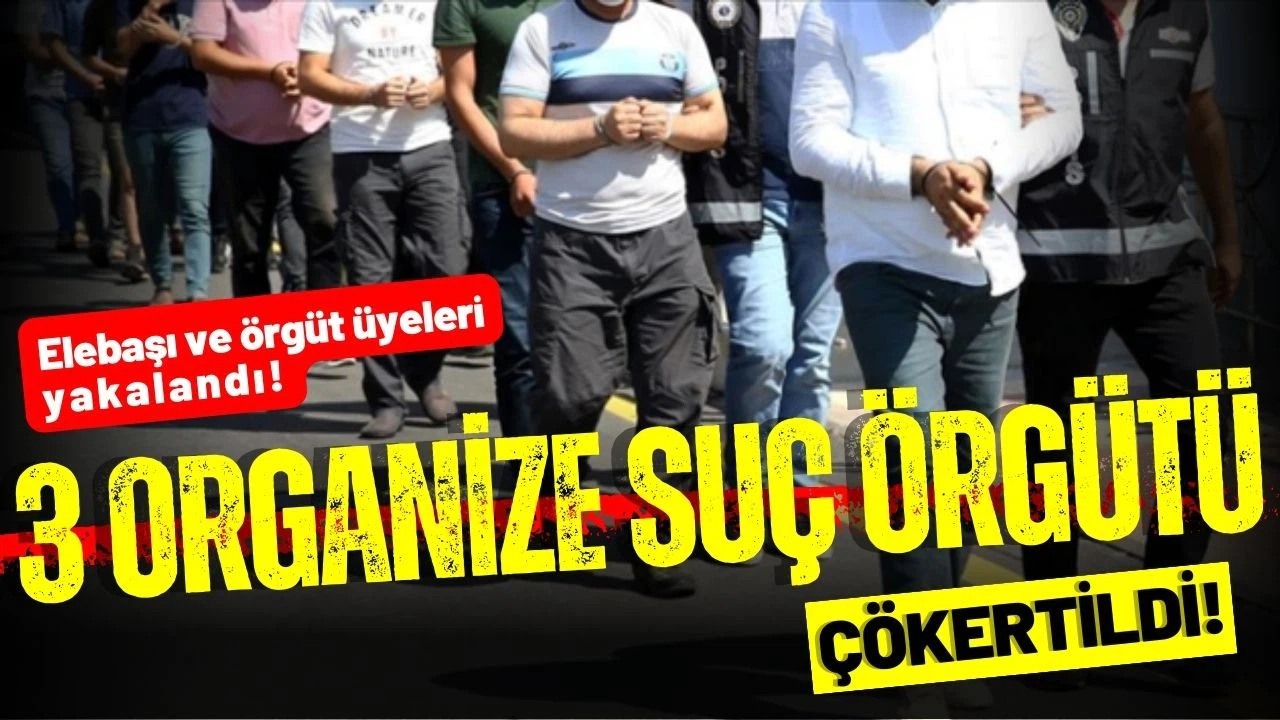 3 organize suç örgütü çökertildi!