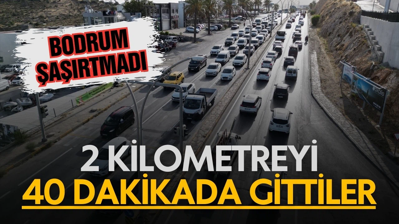 Tatilciler Bodrum'a akın etti: 2 kilometrelik yol 40 dakika sürdü