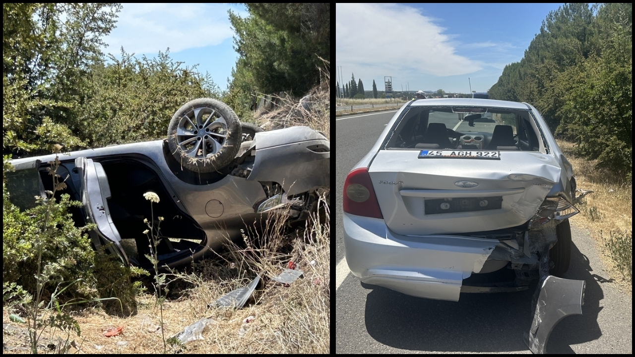 Uşak'ta çarpışan iki otomobildeki 6 kişi yaralandı!