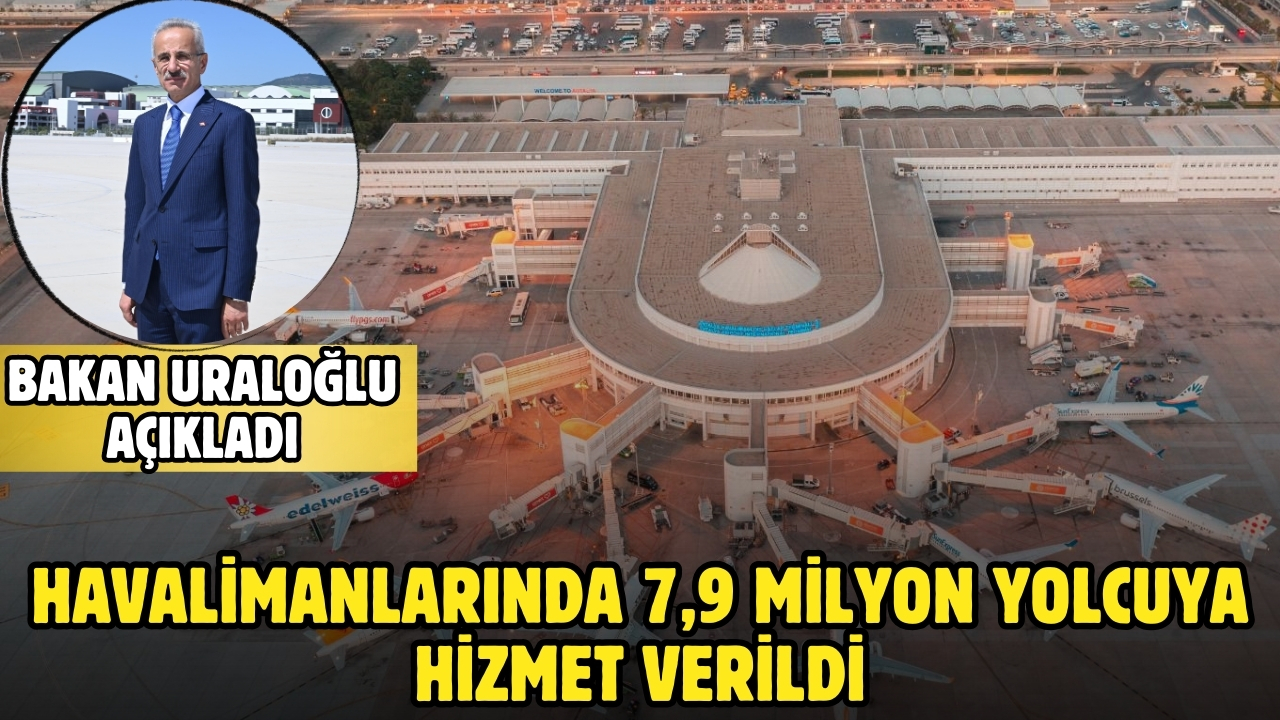 Bakan Uraloğlu: Havalimanlarında 7,9 milyon yolcuya hizmet verildi
