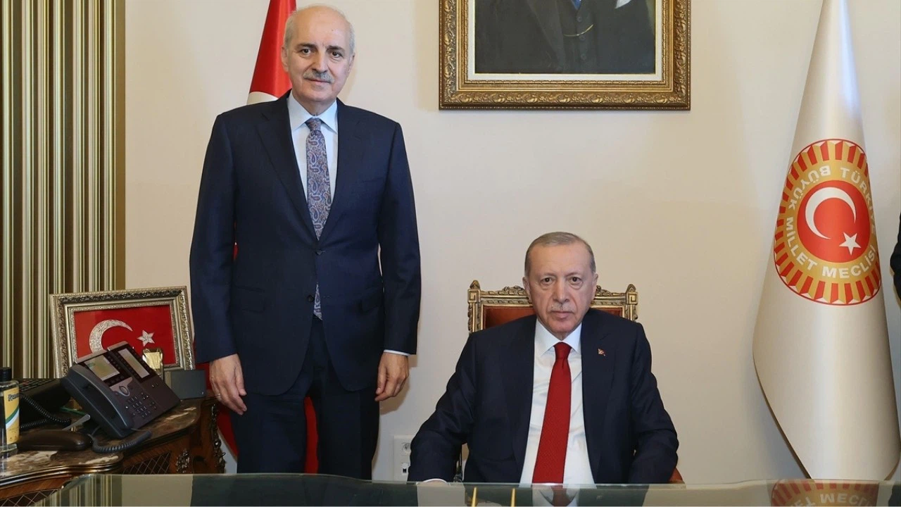 Erdoğan, TBMM Başkanı Kurtulmuş'u ziyaret etti