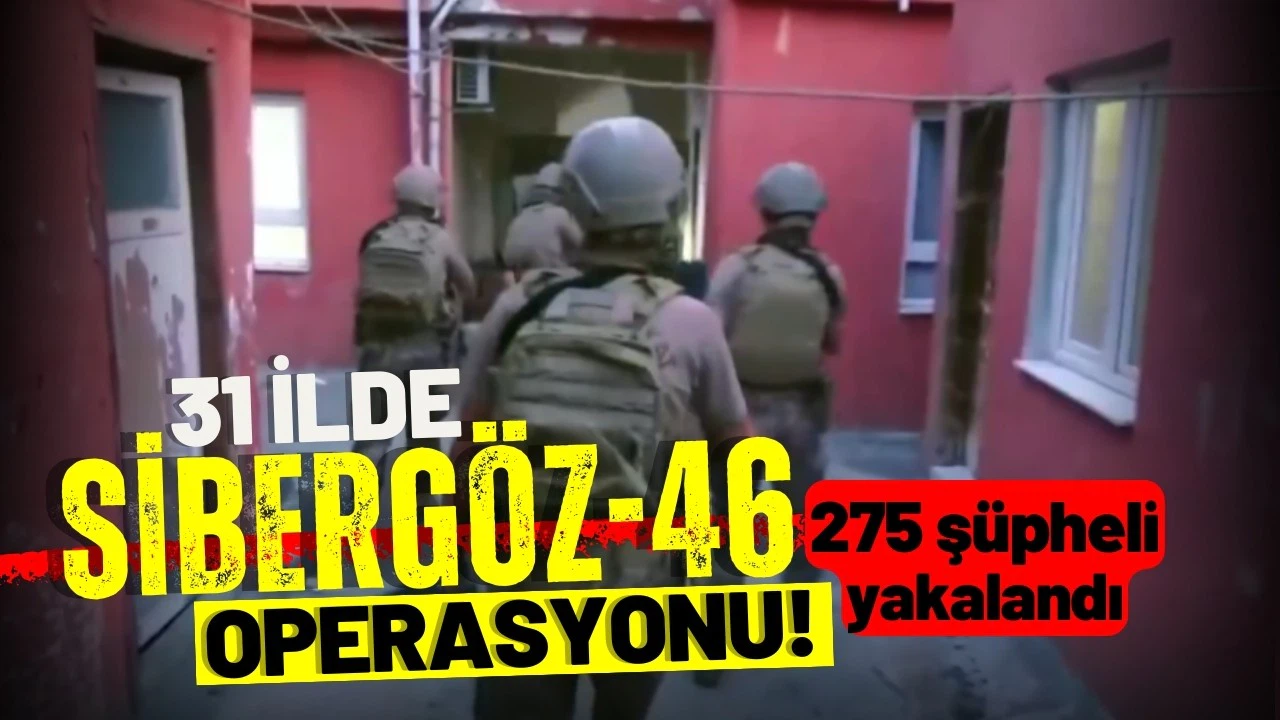 31 ilde "SİBERGÖZ-46" operasyonu!