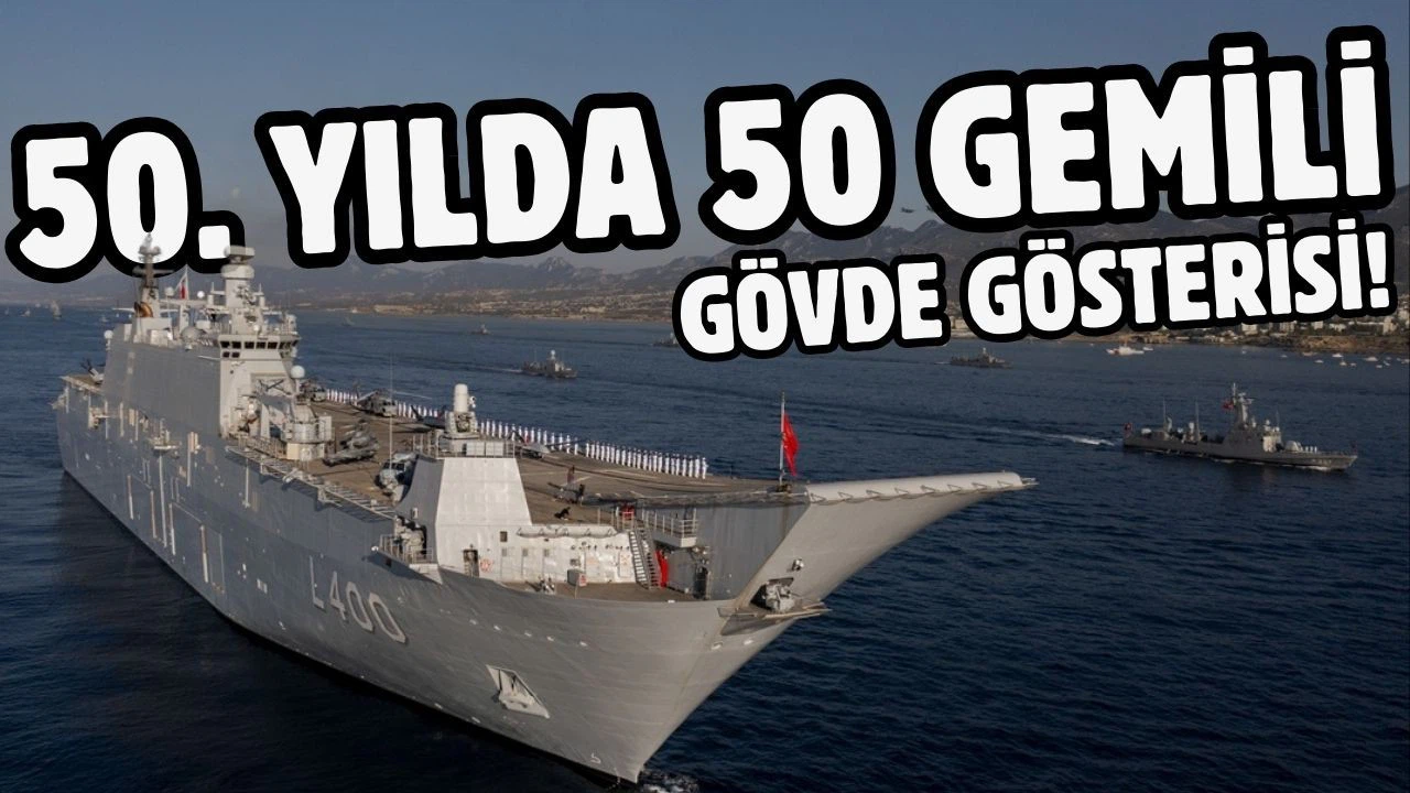 KKTC'de 50 gemili geçit töreni!