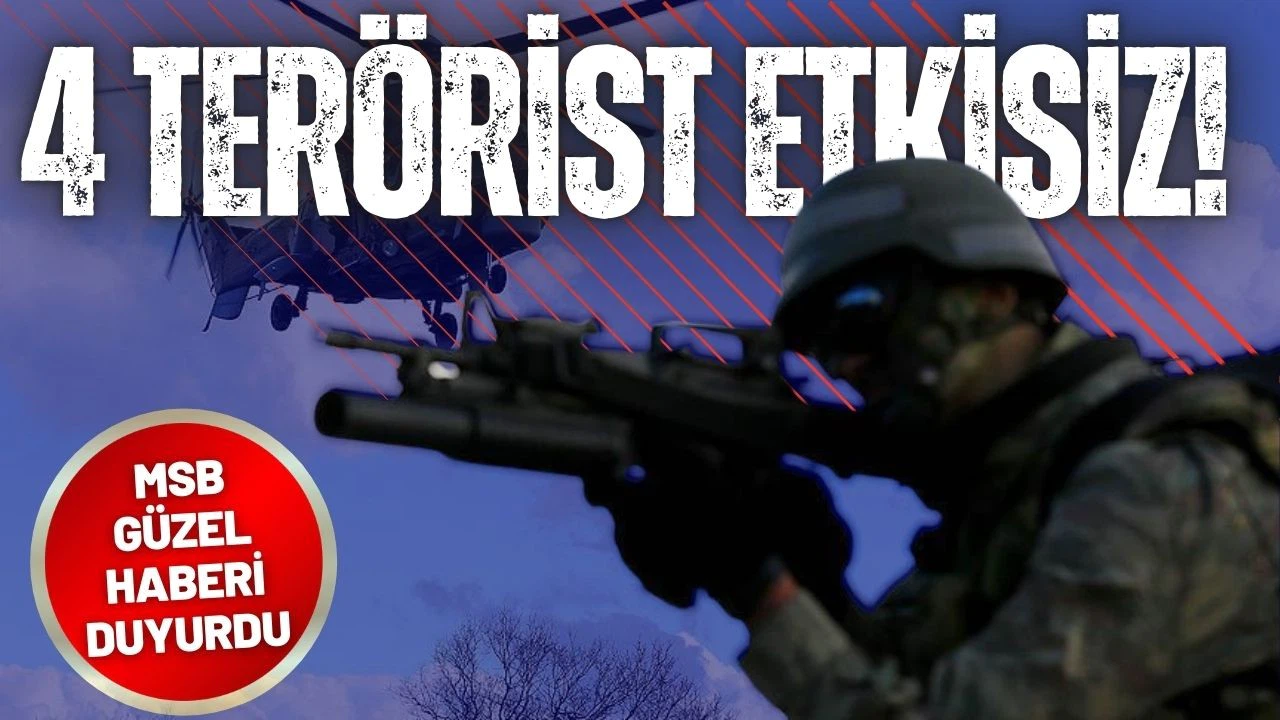 Irak'ın kuzeyinde 1'i kırmızı kategoride aranan 4 terörist etkisiz