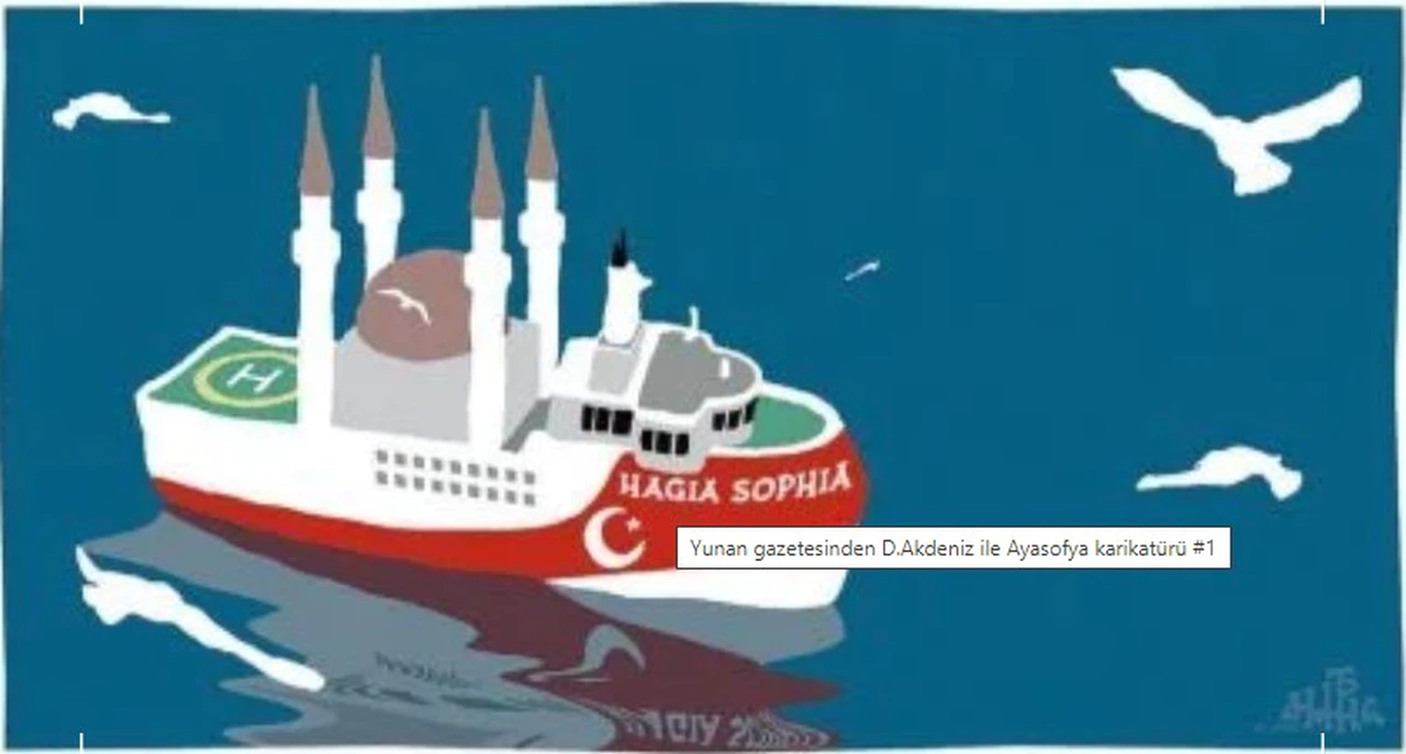Yunanistan'dan Ayasofya karikatürü!