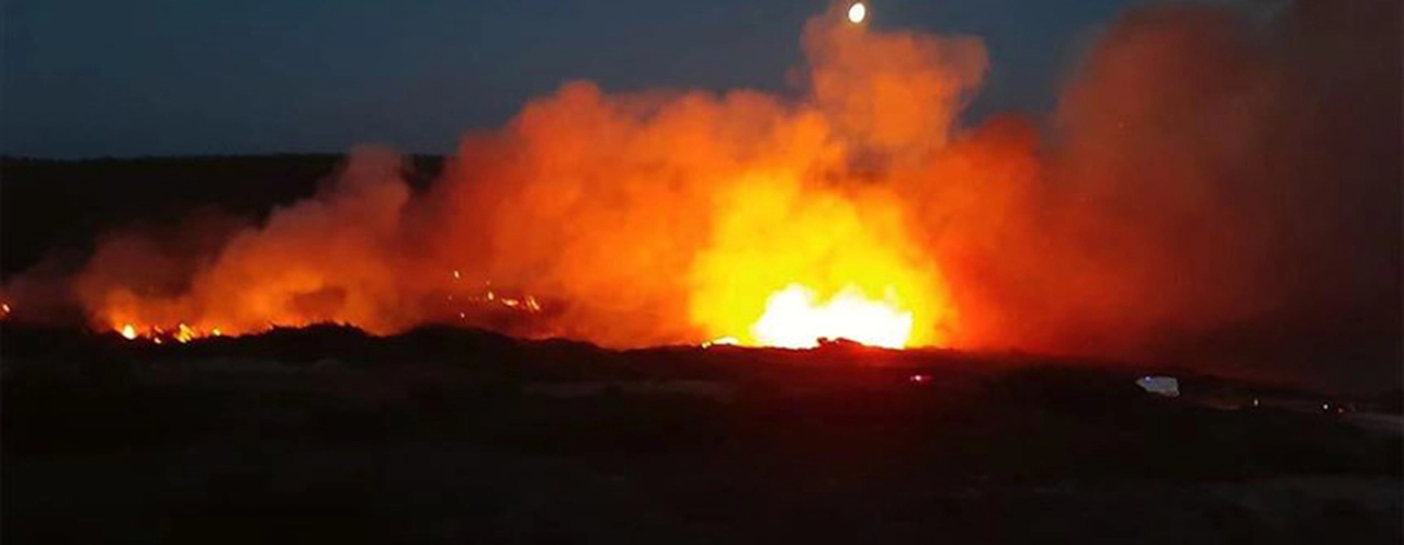 Bozcaada'da makilik alan kül oldu