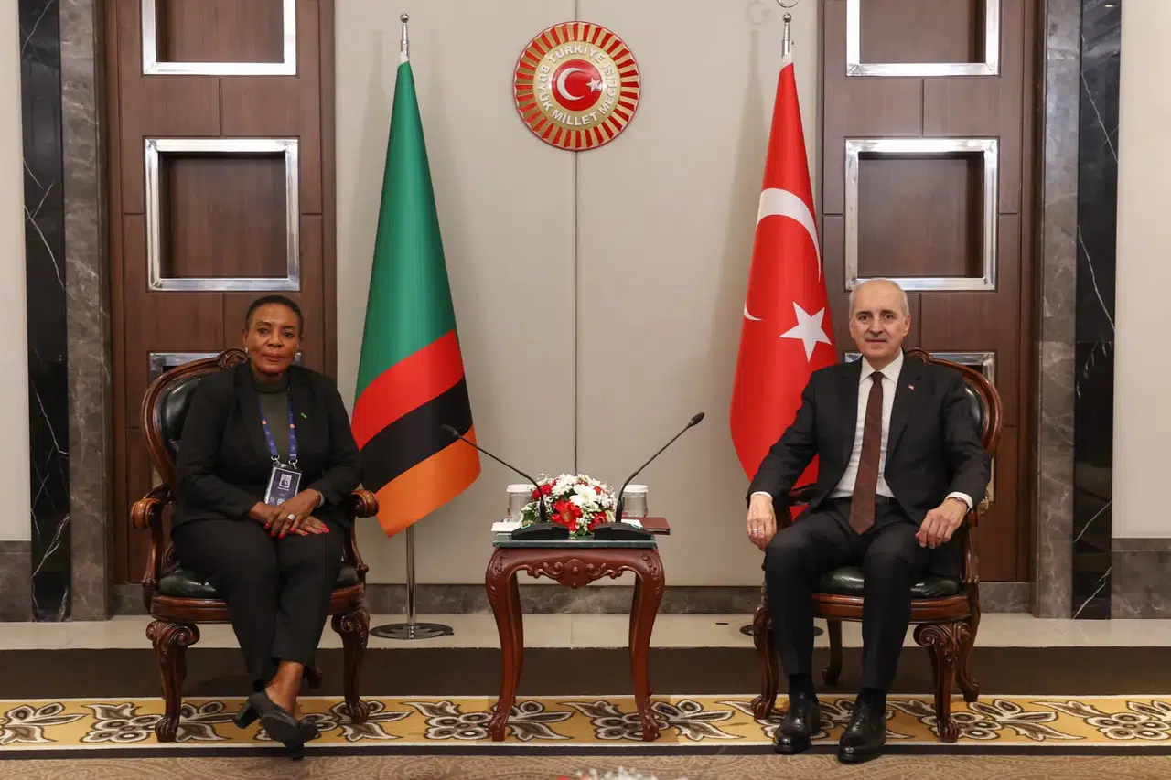 TBMM Başkanı Kurtulmuş, Zambiya Ulusal Meclis Başkanı Mutti ile görüştü