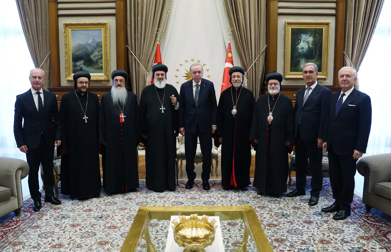 Cumhurbaşkanı Erdoğan, Süryani Ortodoks Kilisesi Patriği Efrem Kerim ile görüştü