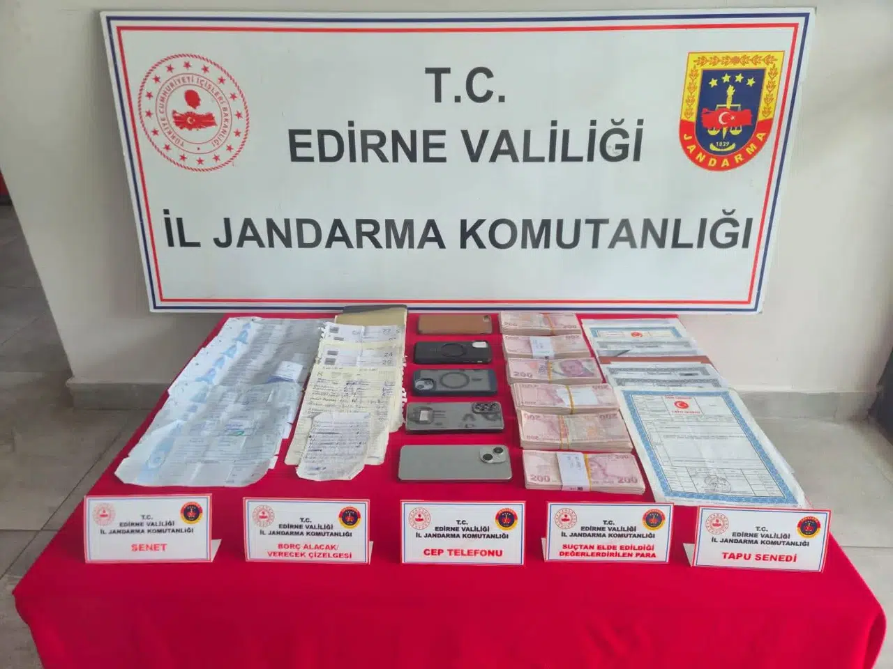 Edirne’de tefecilik operasyonu: 6 şüpheli tutuklandı