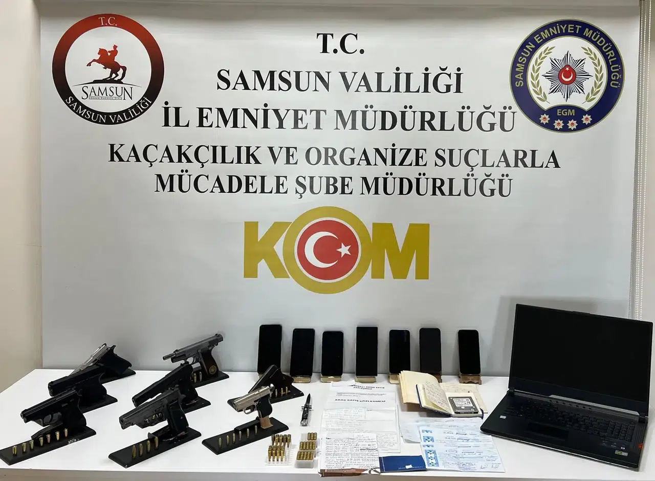 Samsun merkezli nitelikli yağma ve silah ticareti operasyonu