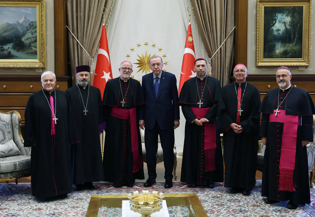 Cumhurbaşkanı Erdoğan, Türkiye Katolik Episkoposlar Heyeti’ni kabul etti
