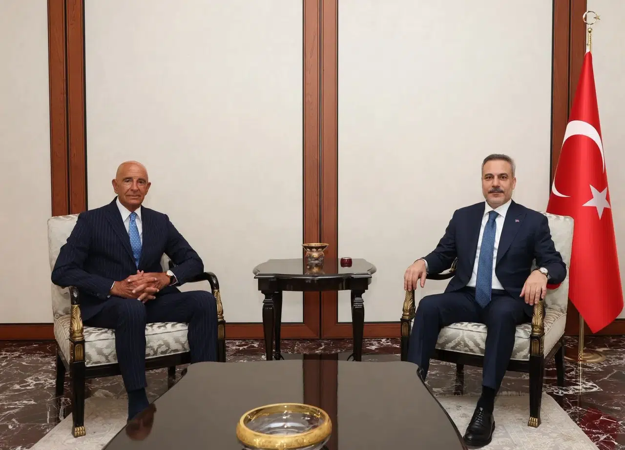 Bakan Fidan, ABD’nin Ankara Büyükelçisi Tom Barrack’ı kabul etti