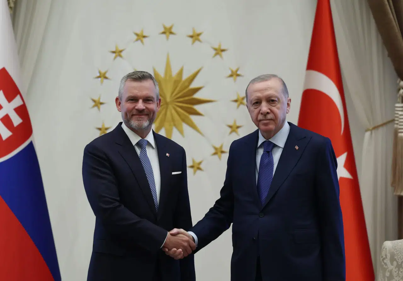 Cumhurbaşkanı Erdoğan, Slovakya Cumhurbaşkanı Pellegrini’yi kabul etti