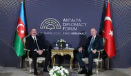 Cumhurbaşkanı Erdoğan, Antalya Diplomasi Forumu’nda Aliyev ile görüştü