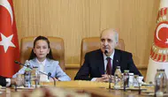 TBMM Başkanı Kurtulmuş, Milli Eğitim Bakanı Tekin ve beraberindeki çocukları kabul etti.