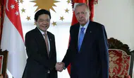 Cumhurbaşkanı Erdoğan, Singapur Başbakanı Wong’u Dolmabahçe’de kabul etti