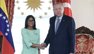 Cumhurbaşkanı Erdoğan, Venezuela Geçici Devlet Başkanı Rodriguez’i kabul etti