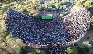 Antalya’da milli maç heyecanı antik tiyatroda yaşandı