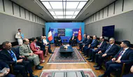 Cumhurbaşkanı Erdoğan, NATO Zirvesi’nde liderlerle peş peşe görüştü