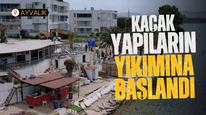Ayvalık'ta kaçak yapıların yıkımına başlandı!