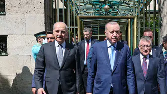 Cumhurbaşkanı Erdoğan, TBMM Başkanı Kurtulmuş ile görüştü
