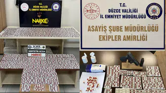 Düzce’de uyuşturucu operasyonu: Piyasa değeri 1 milyon liralık sentetik ecza ele geçirildi