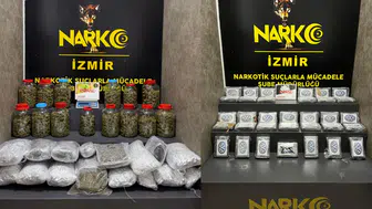 İzmir’de 60 kilo 200 gram uyuşturucu ele geçirildi, 4 şüpheli tutuklandı