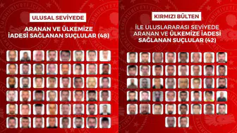 Yurt dışında aranan 90 suçlu Türkiye’ye getirildi