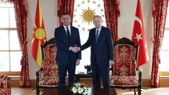 Cumhurbaşkanı Erdoğan, Kuzey Makedonya Başbakanı Mickoski ile görüştü