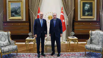 Cumhurbaşkanı Erdoğan, TBMM Başkanı Kurtulmuş’u kabul etti