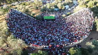 Antalya’da milli maç heyecanı antik tiyatroda yaşandı