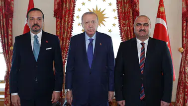 Cumhurbaşkanı Erdoğan, Kerkük Valisi Ağa ile görüştü