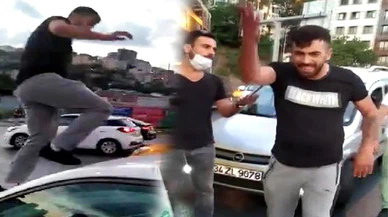 İstanbul'da maganda, kadın sürücüye ve aracına saldırdı