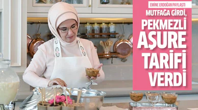 Emine Erdoğan mutfağa girdi, pekmezli aşure tarifi verdi