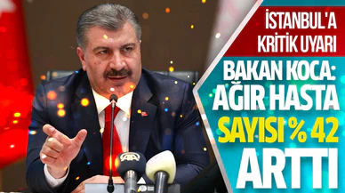 Koca:Ağır hasta sayısı yüzde 42 arttı