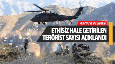 PKK/YPG'ye yaz darbesi: 277 terörist etkisiz hale getirildi