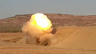 Afrin’de 75 kilo patlayıcı yüklü araç imha edildi