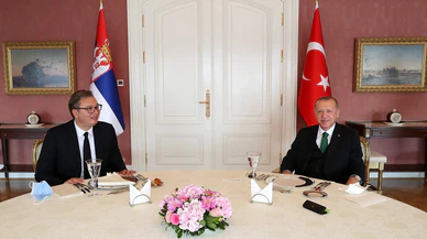Erdoğan, Sırbistan Cumhurbaşkanı Vucic ile bir araya geldi