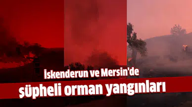 İskenderun ve Mersin'de şüpheli orman yangınları