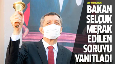 Bakan Selçuk açıkladı: Öğrenciler için tatil başlıyor