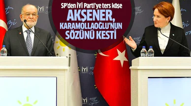 Akşener, Karamollaoğlu'nun sözünü kesti