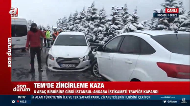 TEM Otoyolunun Kocaeli Gebze kesiminde zincirleme kaza