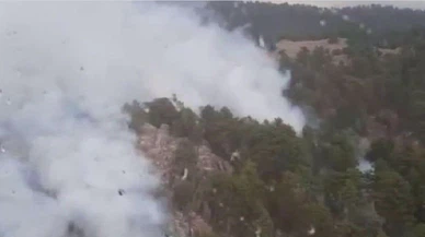 Antalya'da çıkan orman yangınına müdahale ediliyor