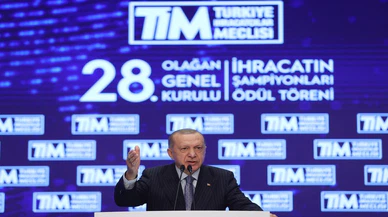 Cumhurbaşkanı Erdoğan, TİM 28. Olağan Genel Kurulu ve İhracatın Şampiyonları Ödül Töreni'ne katıldı