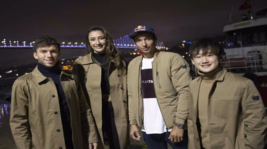 Red Bull sporcuları Hande Baladın ve Toprak Razgatlıoğlu, Formula 1 pilotlarını ağırladı